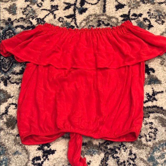 NWT Express Ruffle Off Shoulder Top - Picture 4 of 6